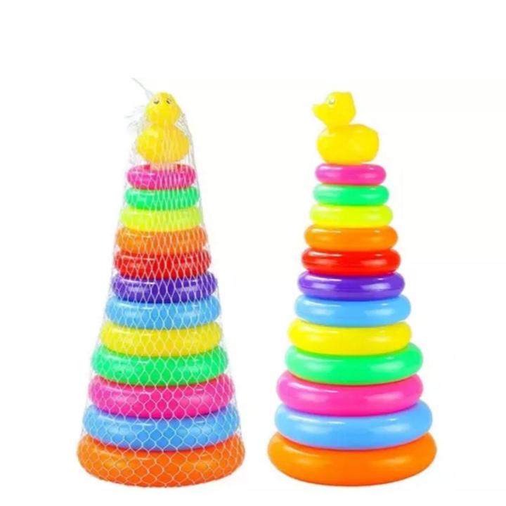 Rainbow Ring Tower – Colorful Stacking Fun for Kids!