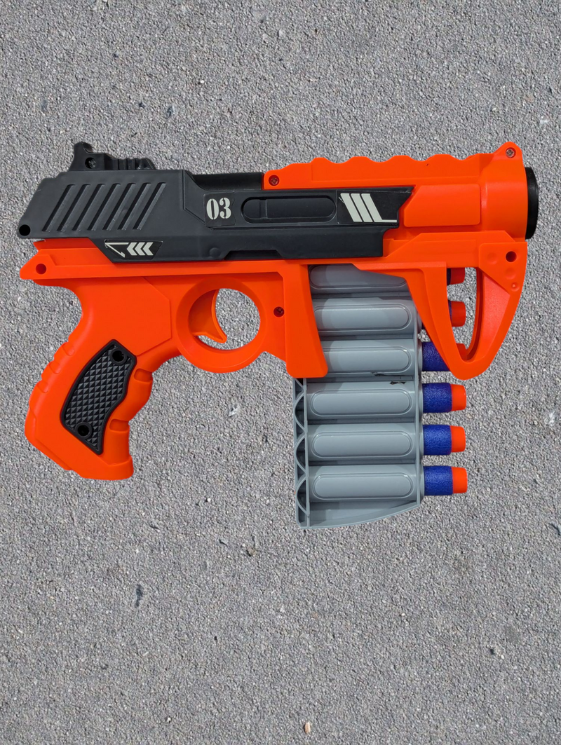 Blaze Storm Nerf Gun – 6X Rapid-Fire Action! MED