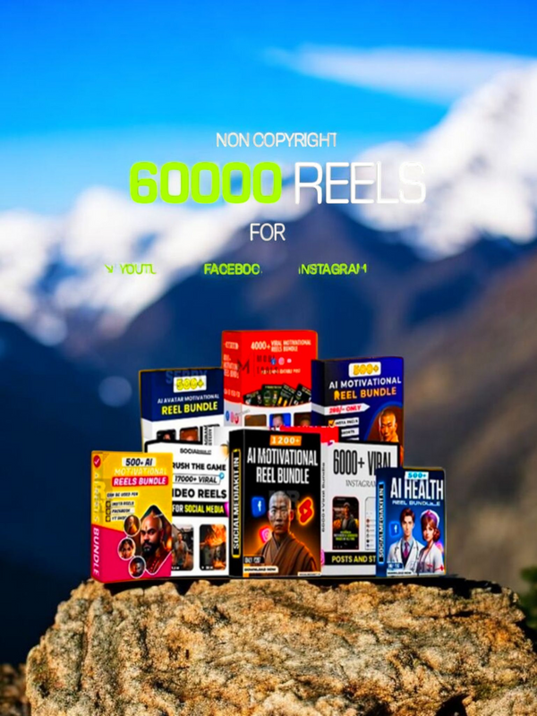 60K Reels Bundle – Over Rs. 50,000 Worth of Premium Software & Courses Included!