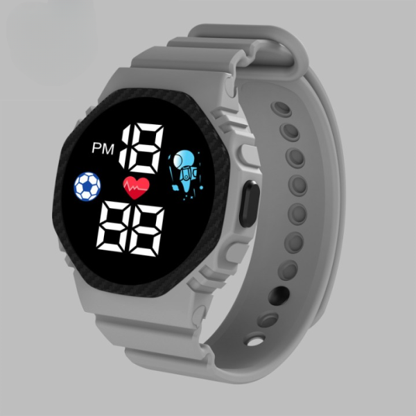 Stylish Digital Wrist Watch for All Ages – Durable Silicone Strap, Cell Operated (No Box)