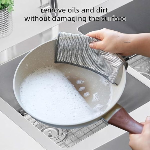 PACK OF 10 Pcs Dish Washing Cleaning Cloth | Metal Wire Dish Washing Rugs For Kitchen Dishes