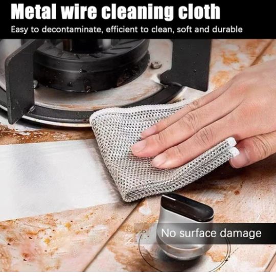 PACK OF 10 Pcs Dish Washing Cleaning Cloth | Metal Wire Dish Washing Rugs For Kitchen Dishes
