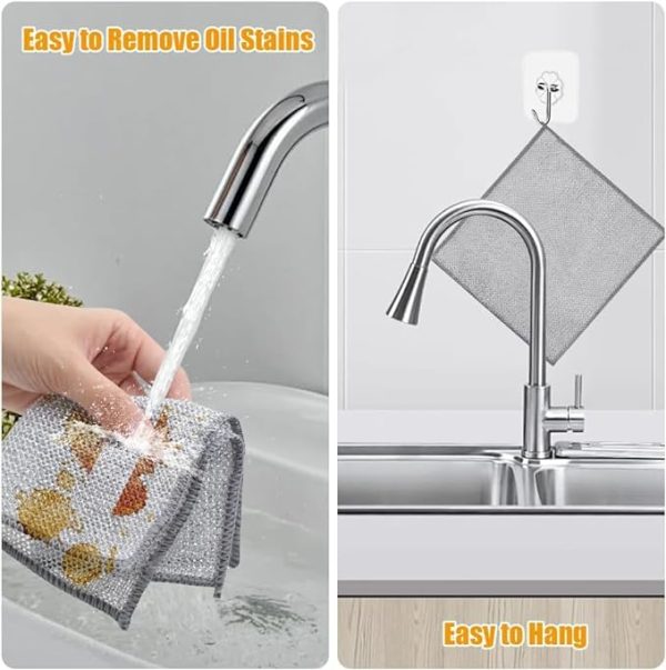 PACK OF 10 Pcs Dish Washing Cleaning Cloth | Metal Wire Dish Washing Rugs For Kitchen Dishes