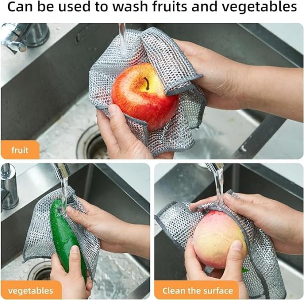 PACK OF 10 Pcs Dish Washing Cleaning Cloth | Metal Wire Dish Washing Rugs For Kitchen Dishes