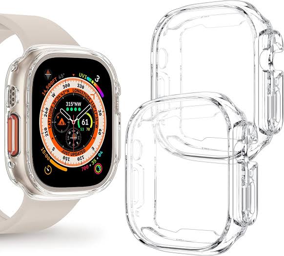 Ultra Smartwatch Transparent Protective Cover – Crystal Clear, Scratch Resistant Case