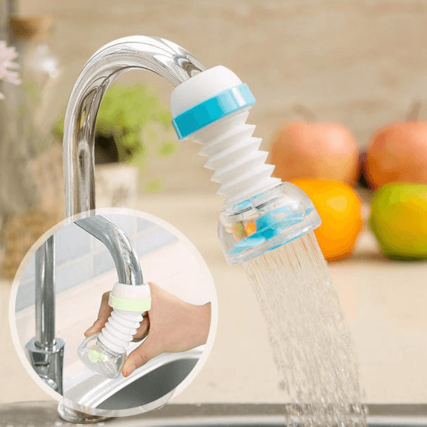 Kitchen Shower Splash Fan Faucet With Clip Water-saving Filter Tap Nozzle Extended