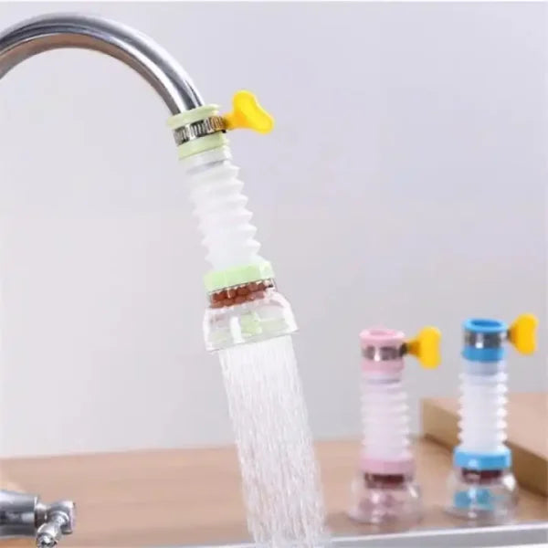 Kitchen Shower Splash Fan Faucet With Clip Water-saving Filter Tap Nozzle Extended