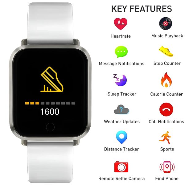LH 726 Smart Bluetooth Touch Screen Watch for Men & Women | Metal Body, Random Color