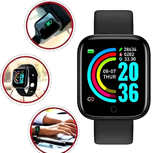 LH 726 Smart Bluetooth Touch Screen Watch for Men & Women | Metal Body, Random Color