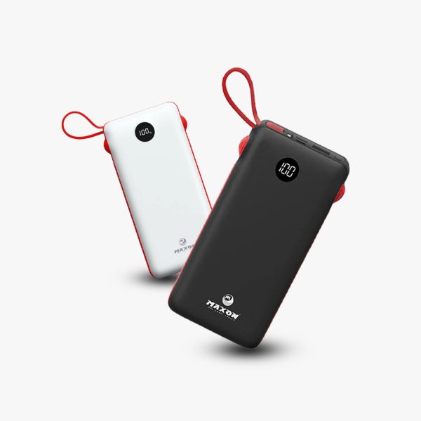 Maxon M-10 10000mAh 4-in-1 Power Bank | Built-in USB, iOS, Micro & Type-C Cables | Random Color
