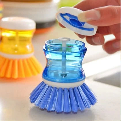 (PACK OF 2PC) Mini Kitchen Liquid Dish Cleaning Brush | Scrubber Tool, Oil-resistant, Scrubbing Sponge Remove Stains (random Color)
