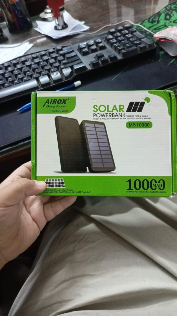 MP-10000 Airox Solar Power Bank | Sustainable Solar Charging Solution | 10000mAh Capacity