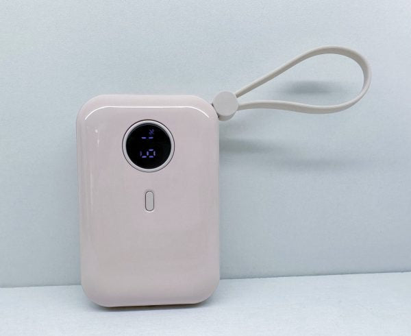 P11 Mini Power Bank 10000mAh | Built-in Charging Cable | Compact Design | Random Color