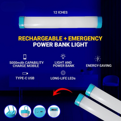 Rechargeable Emergency Power Bank Light | Magnetic LED Light for Power Outages, Camping & Outdoor Use