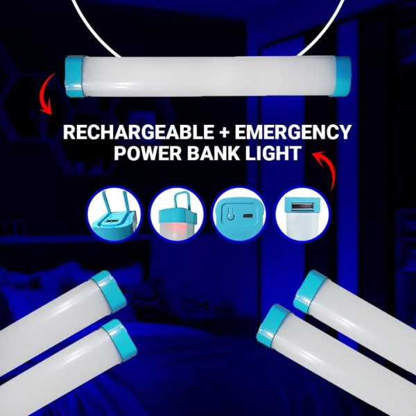 Rechargeable Emergency Power Bank Light | Magnetic LED Light for Power Outages, Camping & Outdoor Use