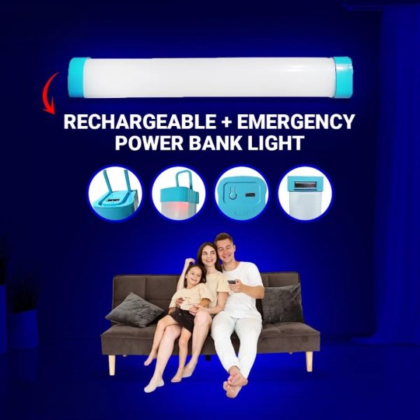 Rechargeable Emergency Power Bank Light | Magnetic LED Light for Power Outages, Camping & Outdoor Use
